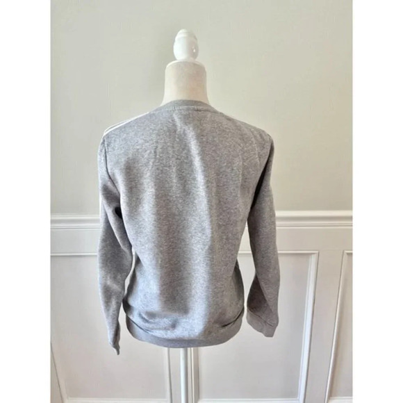 Adidas Essentials 3 Stripe Sweatshirt Gray M - Picture 4 of 5